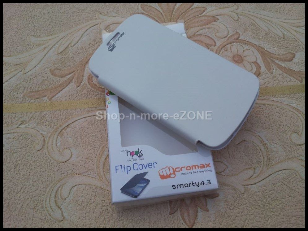 Micromax A Smarty Flip Case Cover White